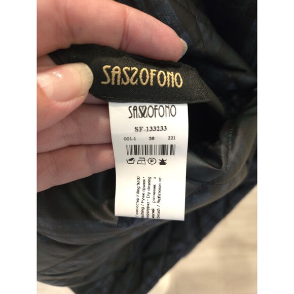 SASZOFONO Puffer Reversible Jacket Size 6 Small Quilted Warm Winter Coat - Picture 14 of 15